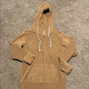Women’s tan fleece hoodie